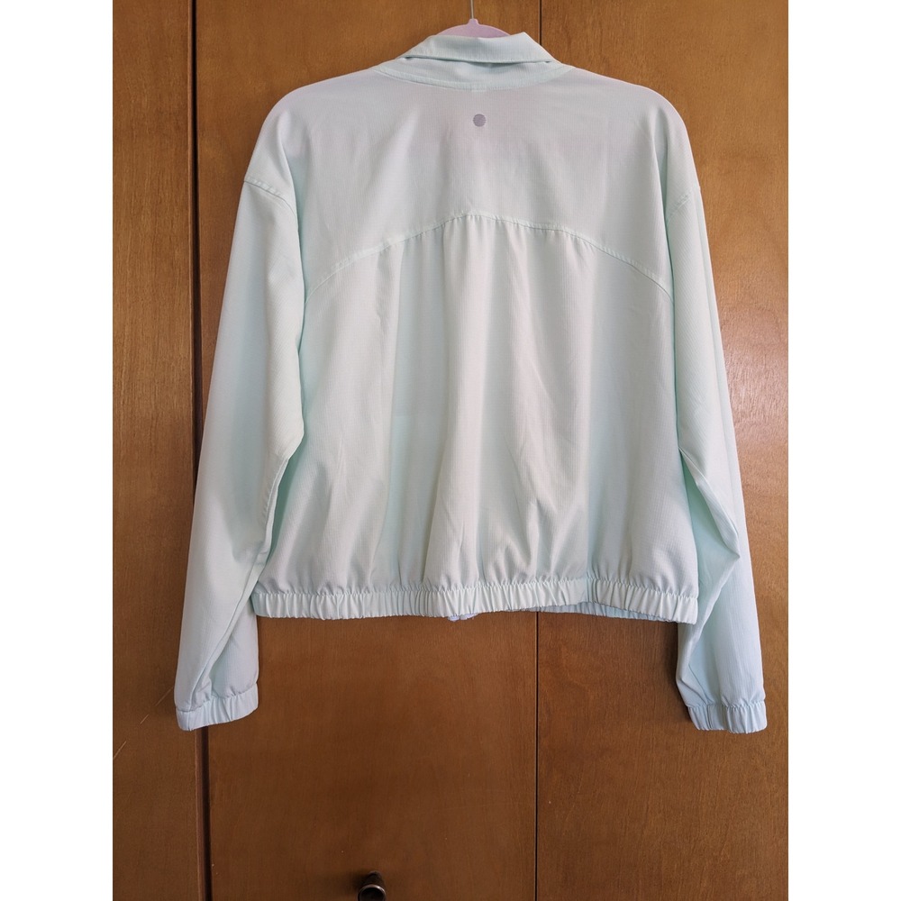 Zella Womens Mint Green‎ Ripstop Full Zip Athletic Jacket Mock Neck L - Picture 3 of 8
